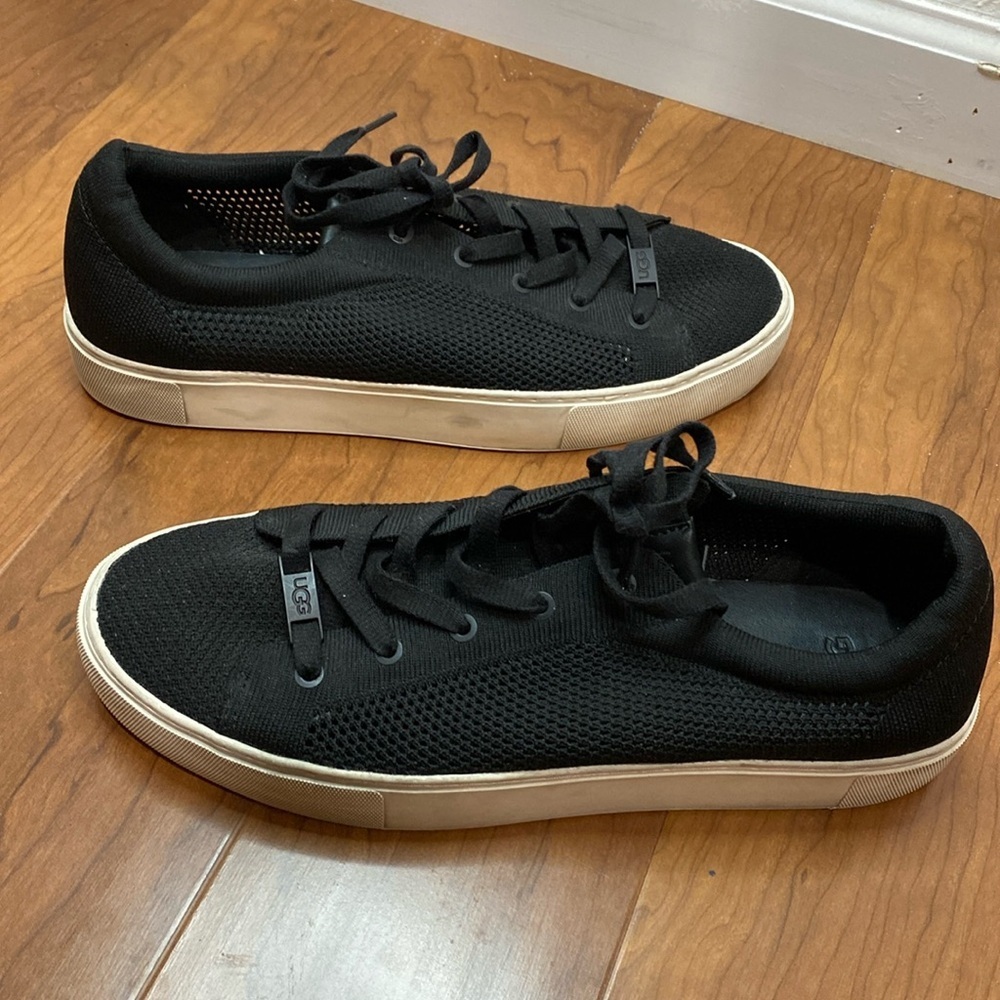 Ugg Women's Zilo Knit Black Lace Up Sneaker Shoes Sz 11 - Picture 2 of 8